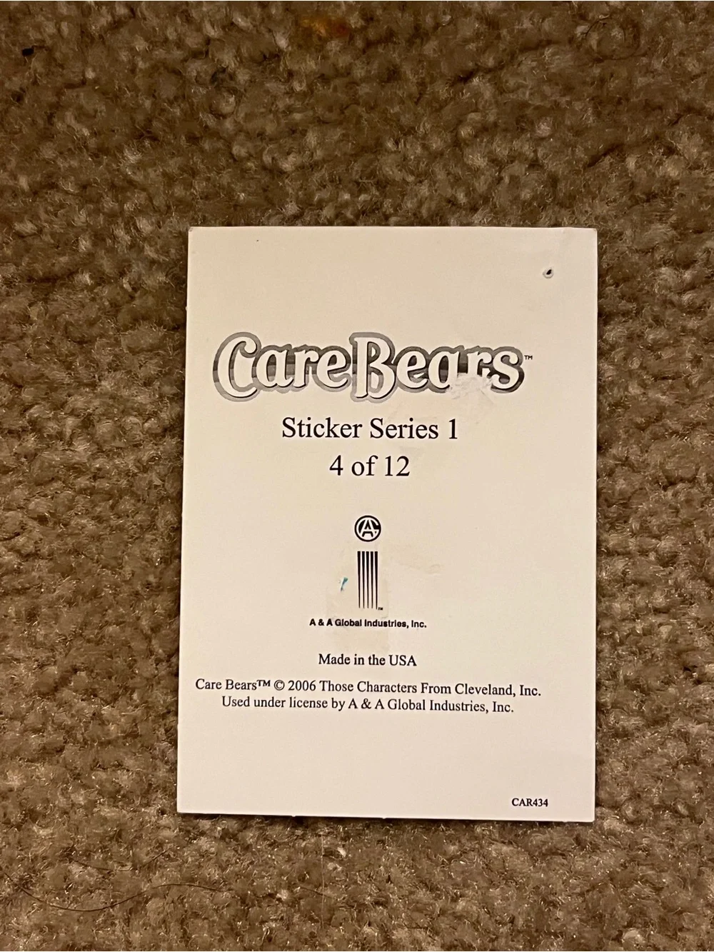 Care Bears Vintage Stickers 2006
